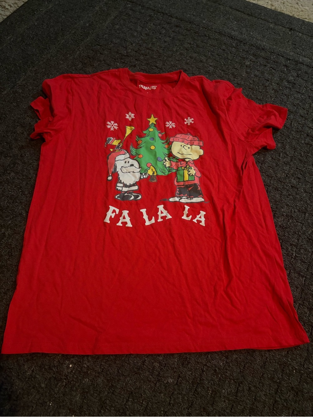 Peanuts fa la la shirt.